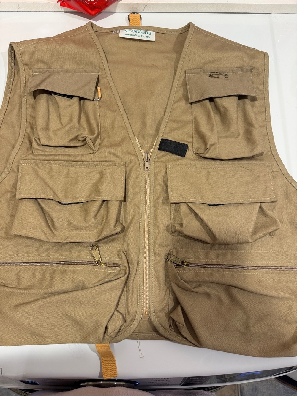 Men's Khaki Multi-Pocket Utility Vest